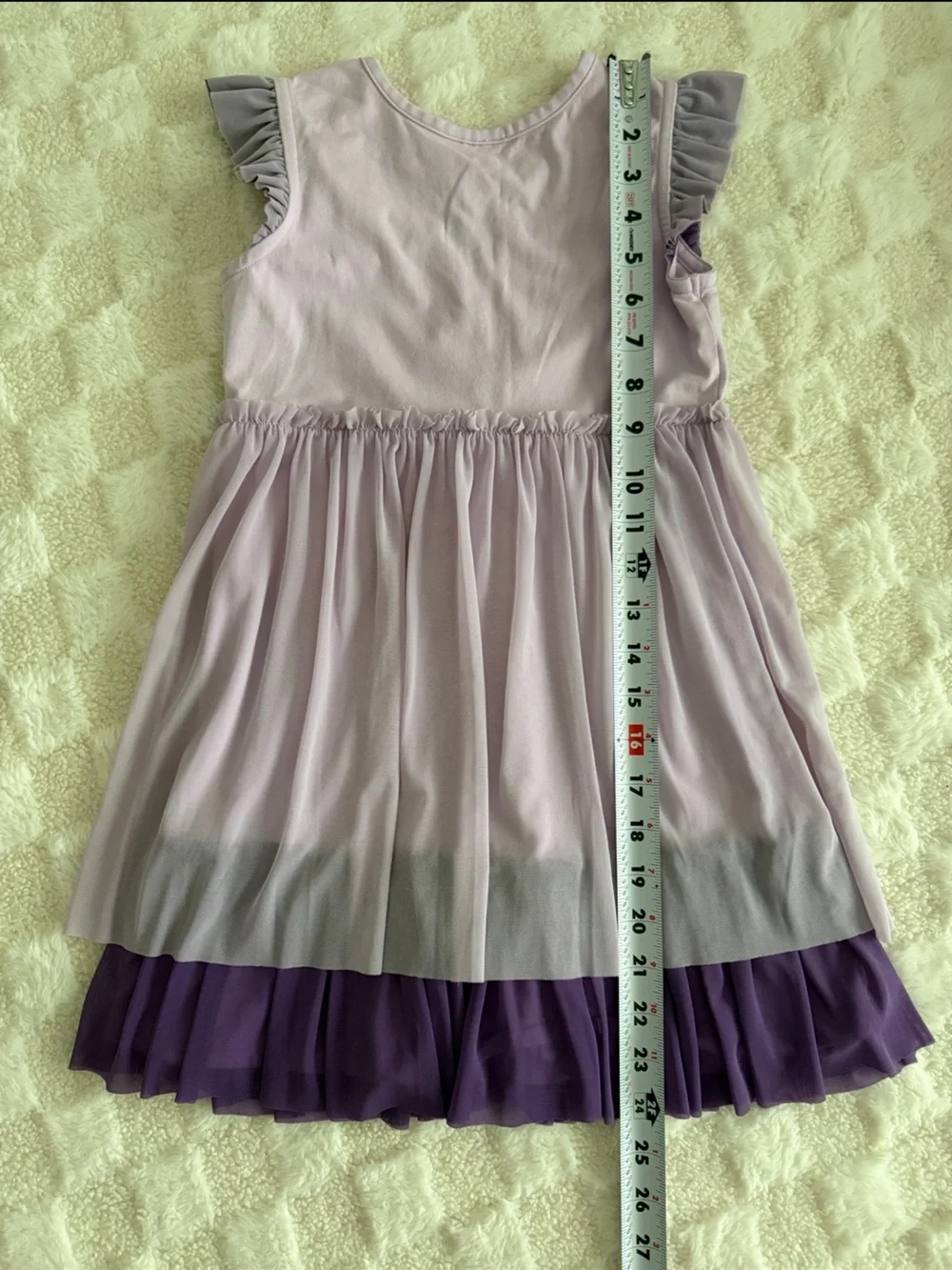 Hanna Andersson Lavender Layered Party Dress with Deep Purple Hem Size 4